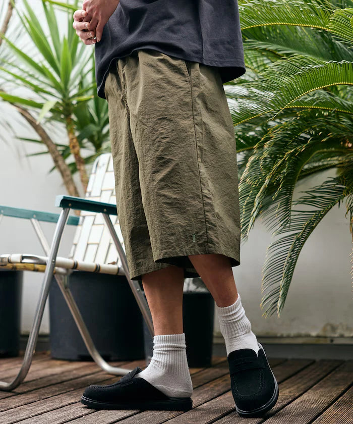 Nylon Sleek Water Length Baggy Shorts