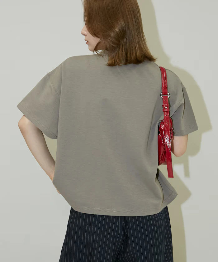 <contact cool> Cool Ponte Henry Neck T-Shirt Limited Release