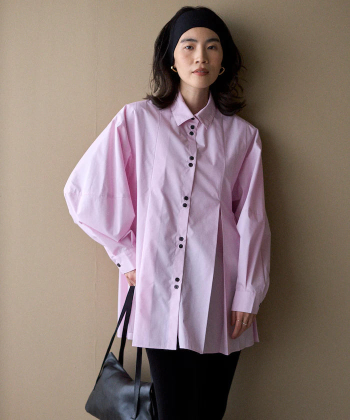 Box Stacked Balloon Sleeve Long Sleeve Shirt