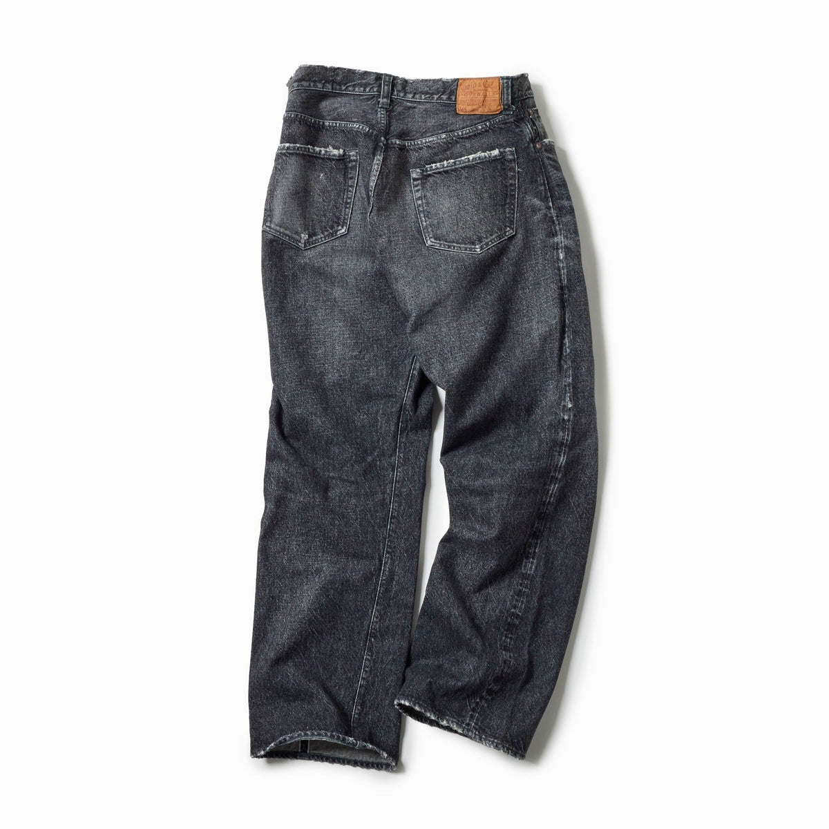 GL42580H / RECYCLED WASTE SUVIN COTTON YARN 14oz. DENIM 5POCKET STRAIGHT PANTS VINTAGE WASHED (ZIPPER FLY)