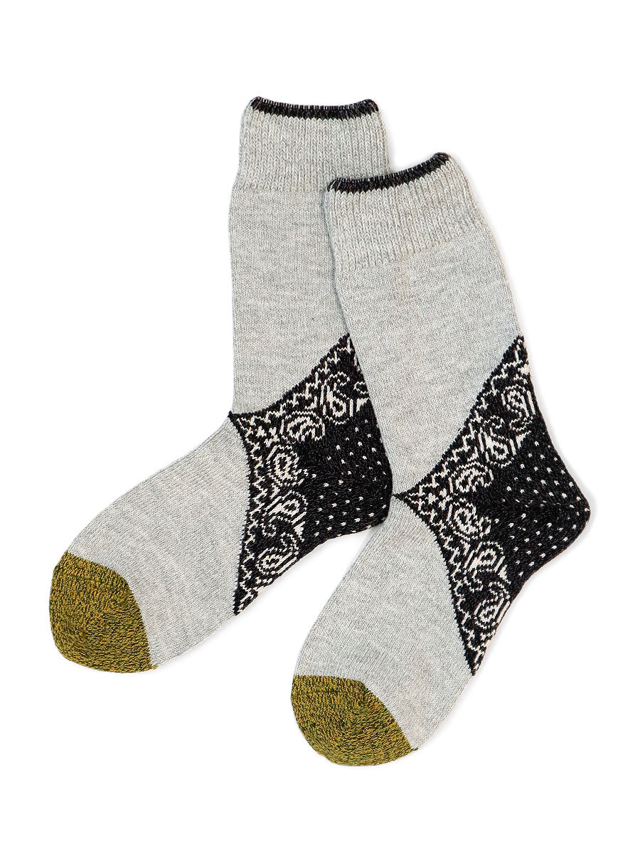 96pcs Heel Paisley Bandana Socks