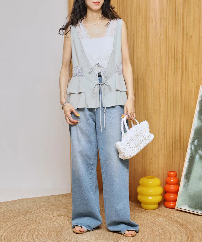 Switch Race Vintage Satin Ribbon Vest [Limited Release]
