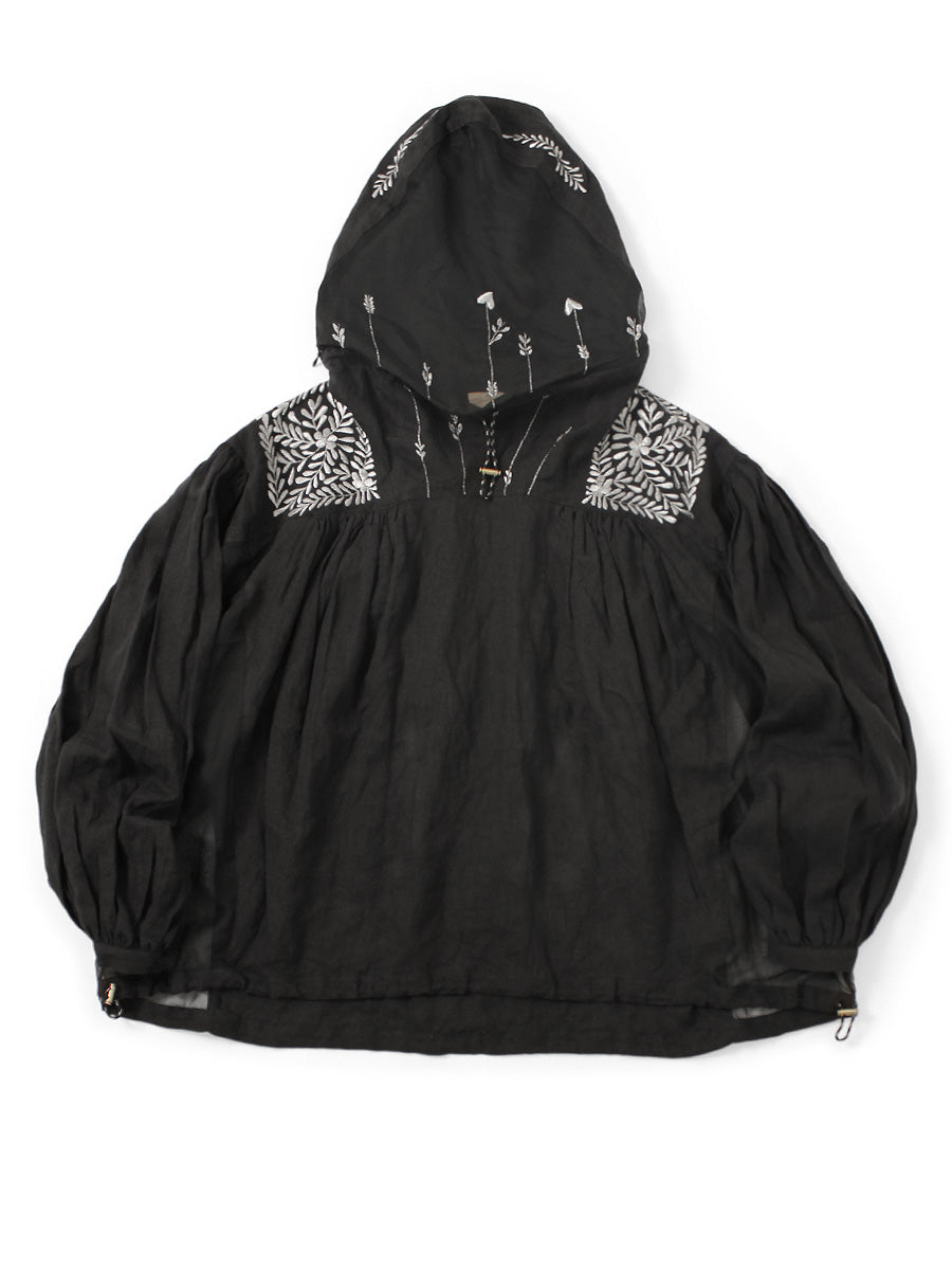 Linen Latvia Embroidery Bag Anorak