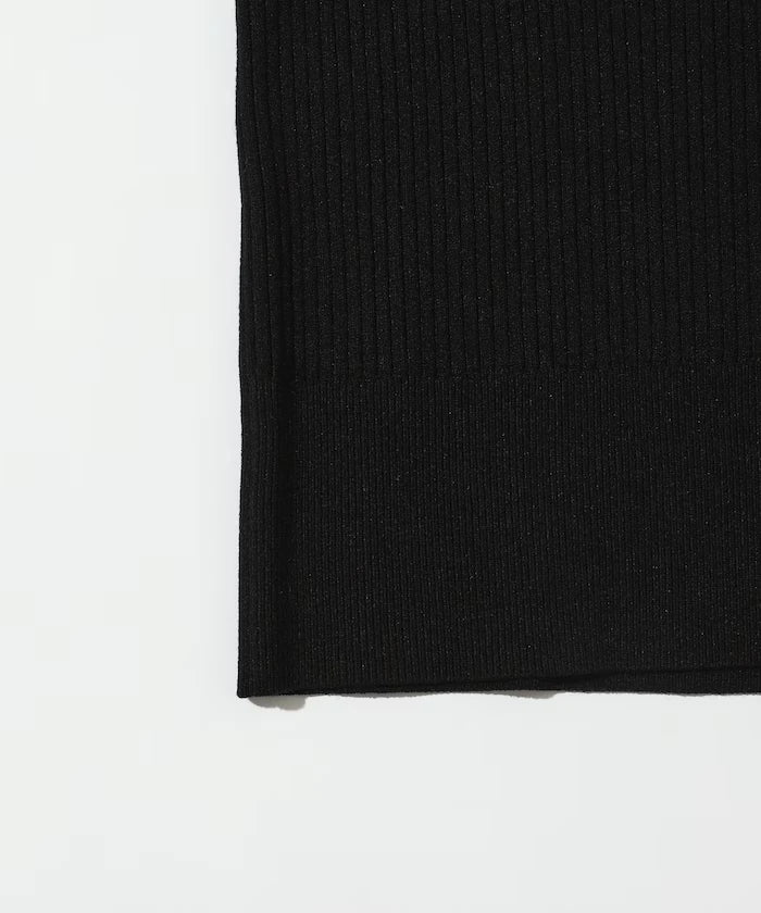 Functional material silk blend color block knit pullover / anti-pill / machine washable