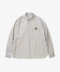 banshu ori wide shirt brown stripe