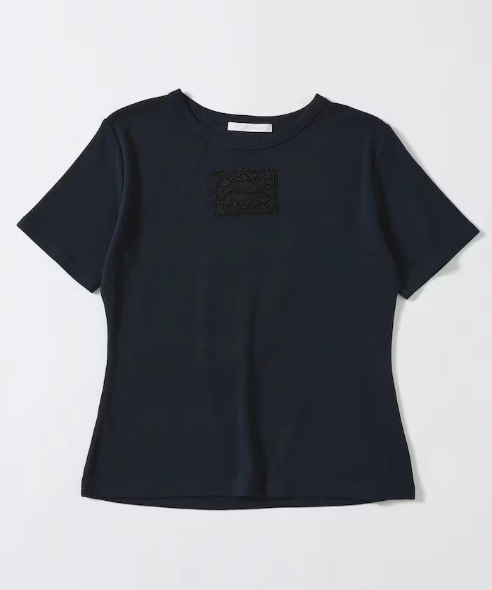 Lace Applique Cotton Modal T-Shirt