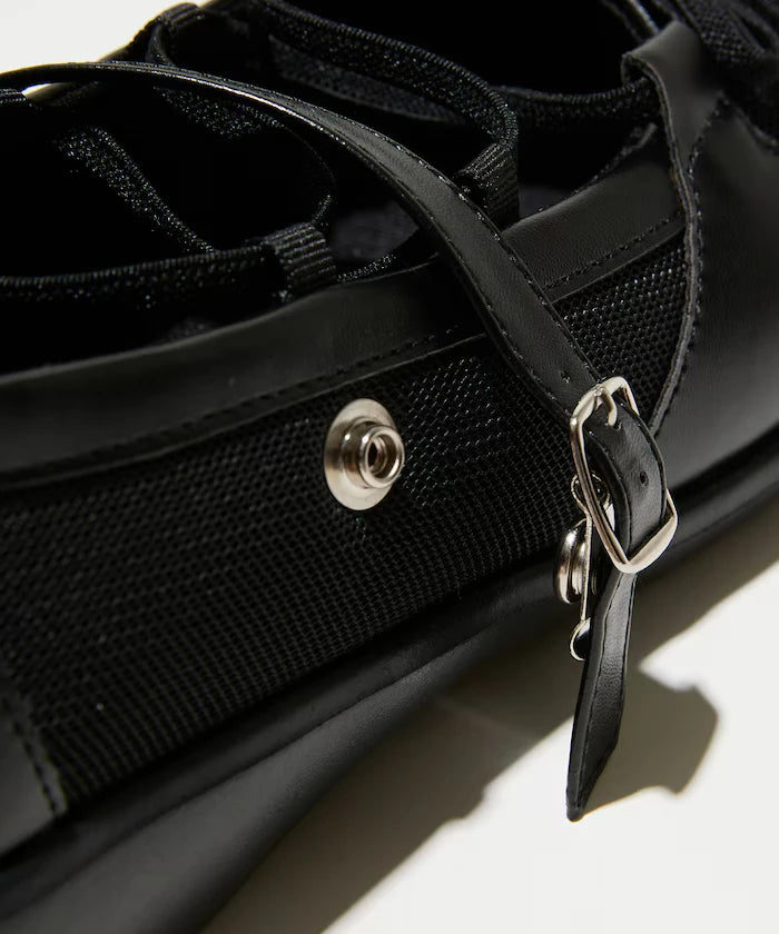 Lace-up ballet shoes