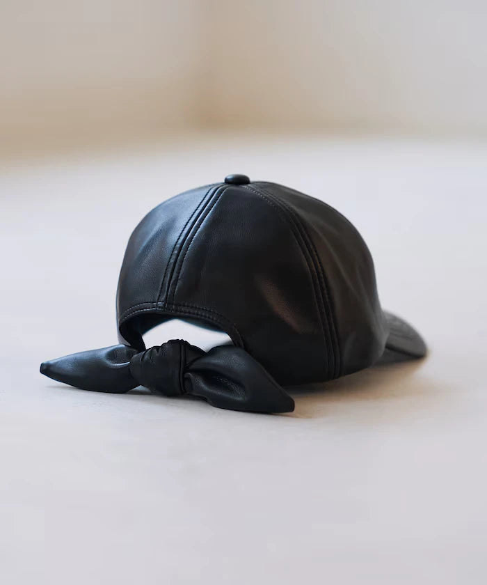 PU Ribbon Cap/Fake Leather Cap