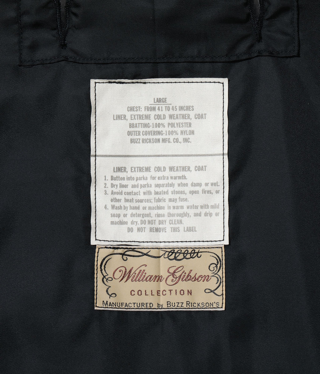 WILLIAM GIBSON COLLECTION BLACK M-65 LINER
