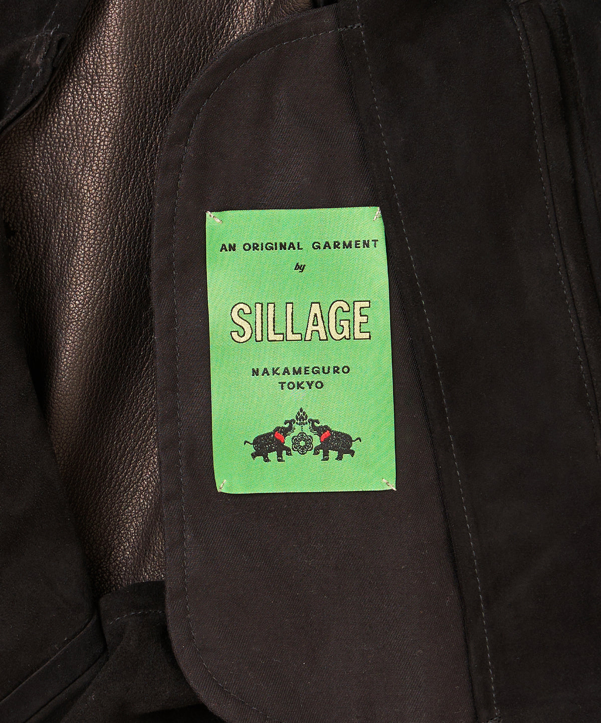 veste two button sheepskin black