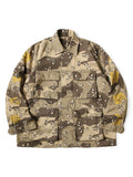 Cotton Herringbone PECKISH Chocolate Chip Camo Pattern ARMY-JKT