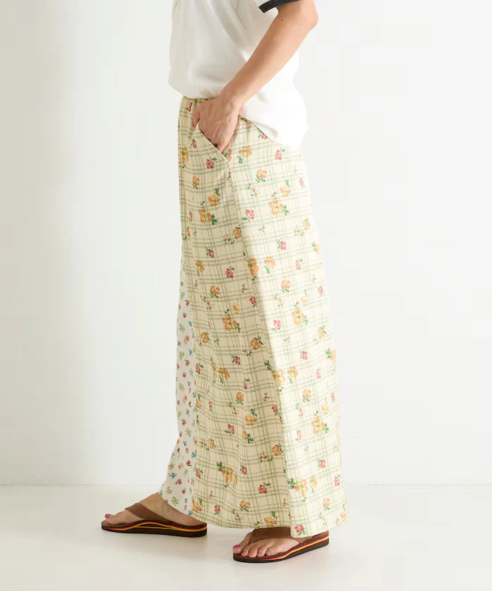 Floral Satin Skirt