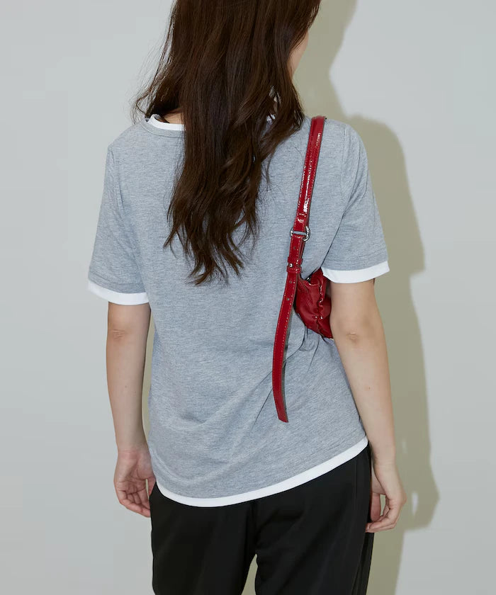Layered Color Scheme Henley Neck T-Shirt Limited Edition