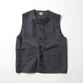 Linen Wool Tropical Crew Neck Vest
