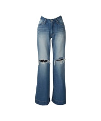 Low Rise Flare Denim Pants