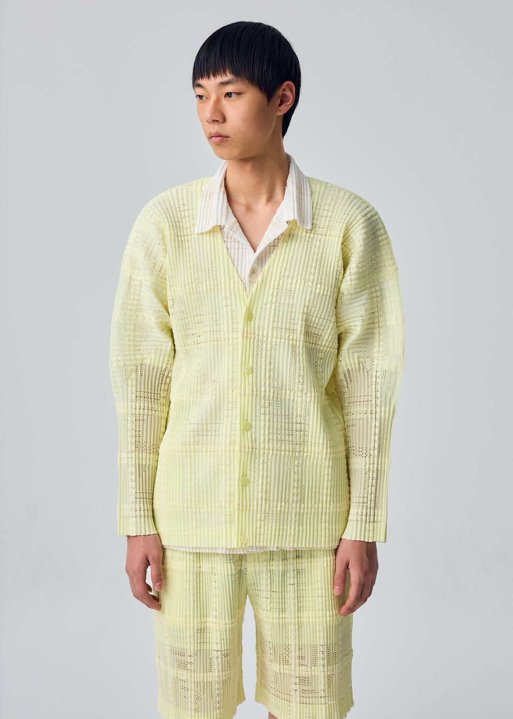 Lace Grid Pleats