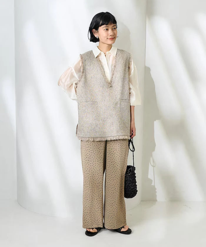 V-Neck Summer Tweed Vest