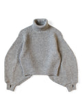5G Wool Ribbed Bell Sleeve Sweater