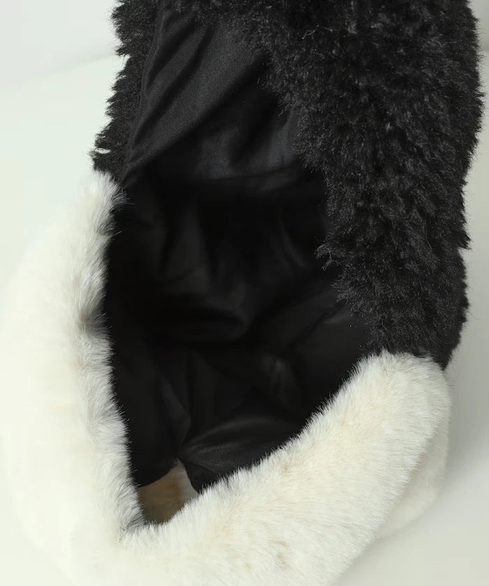 Faux Fur Combination Tote Bag