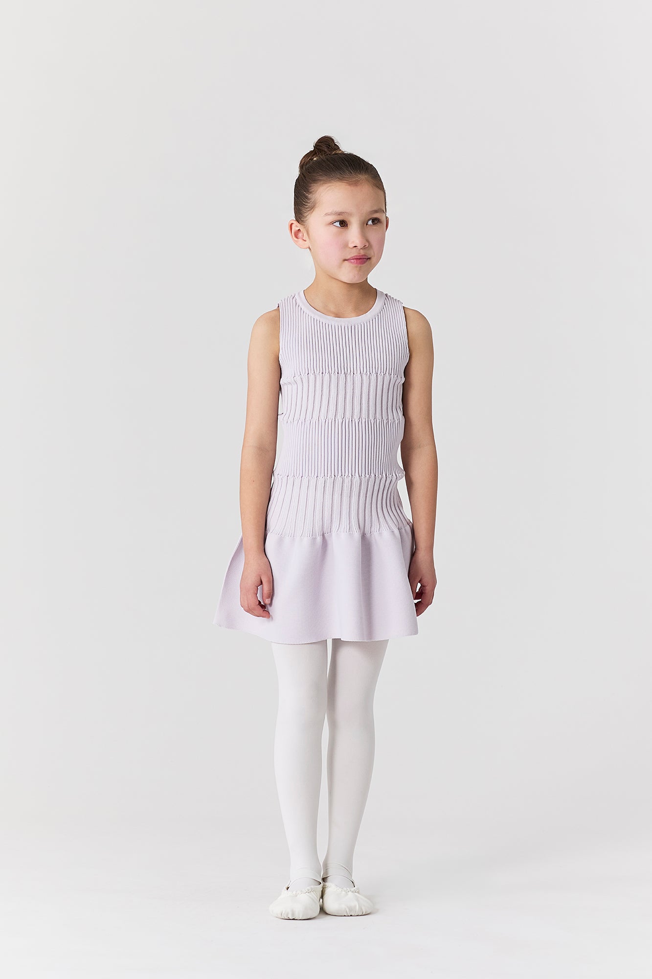 SOFT FLUTED KIDS SLEEVELESS DRESS