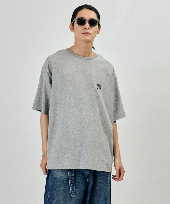 6 oz Front Logo Embroidered Crew Neck T-Shirt / Back Print T-Shirt PRINT ROUND FIRST