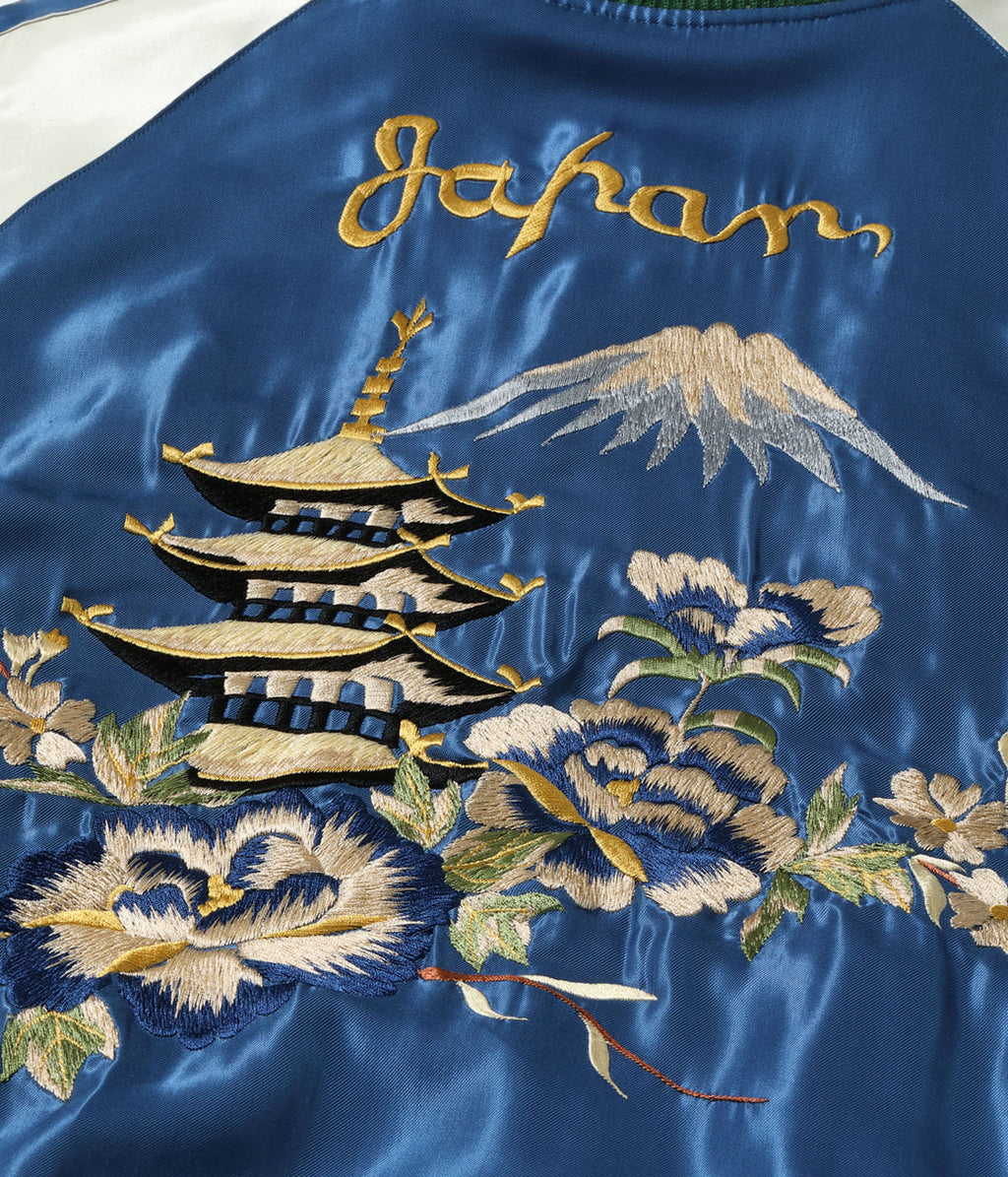 Early 1950s Style Acetate Souvenir Jacket “WHITE EAGLE” × “LANDSCAPE”