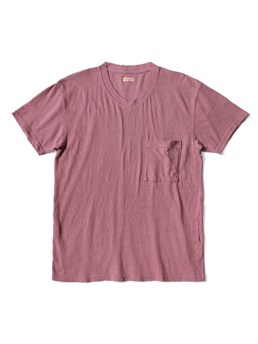 Gauze Jersey V-Neck Pocket T