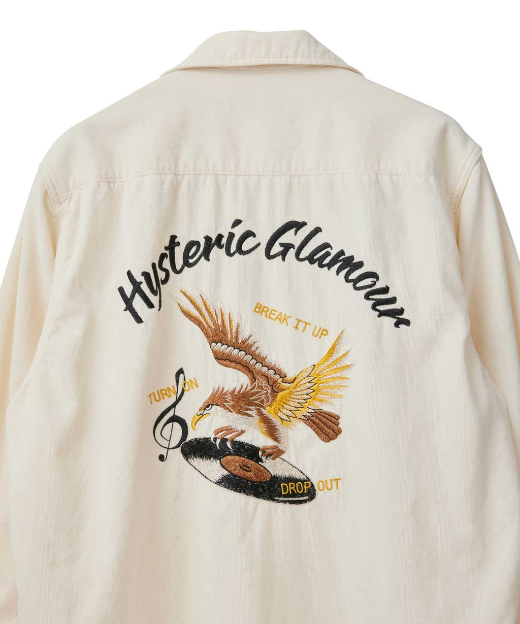BREAK IT UP Embroidered Open Collar Shirt