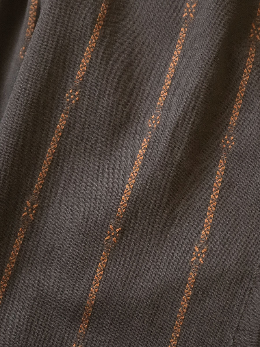 Cotton Linen Sham Stripe Easy Pants