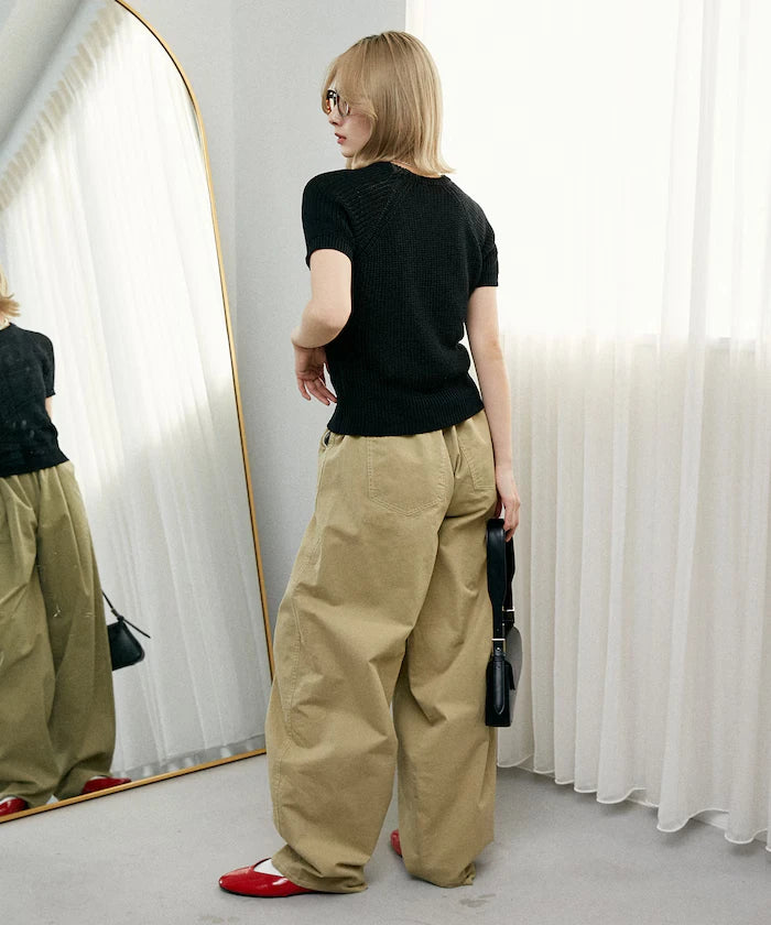 LOVE POP STUDIO Tuck Curve Pants Limited Edition