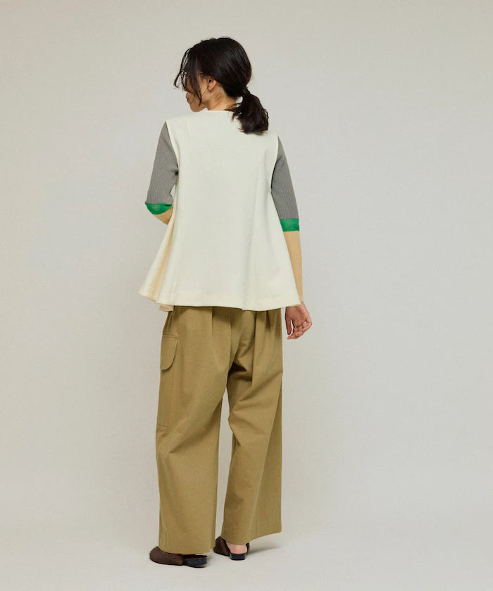Peplum Silhouette V-Neck Gilet / Vest