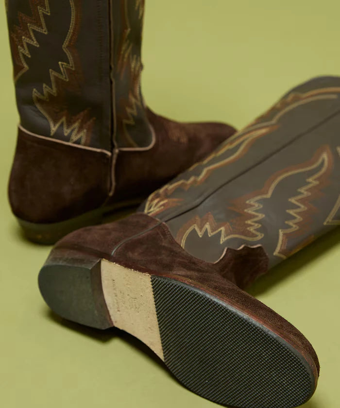 Long western boots/real leather long western boots