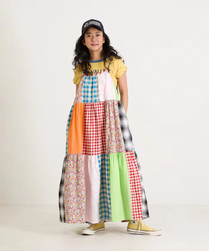 Patchwork Three-Tiered Camisole Dress