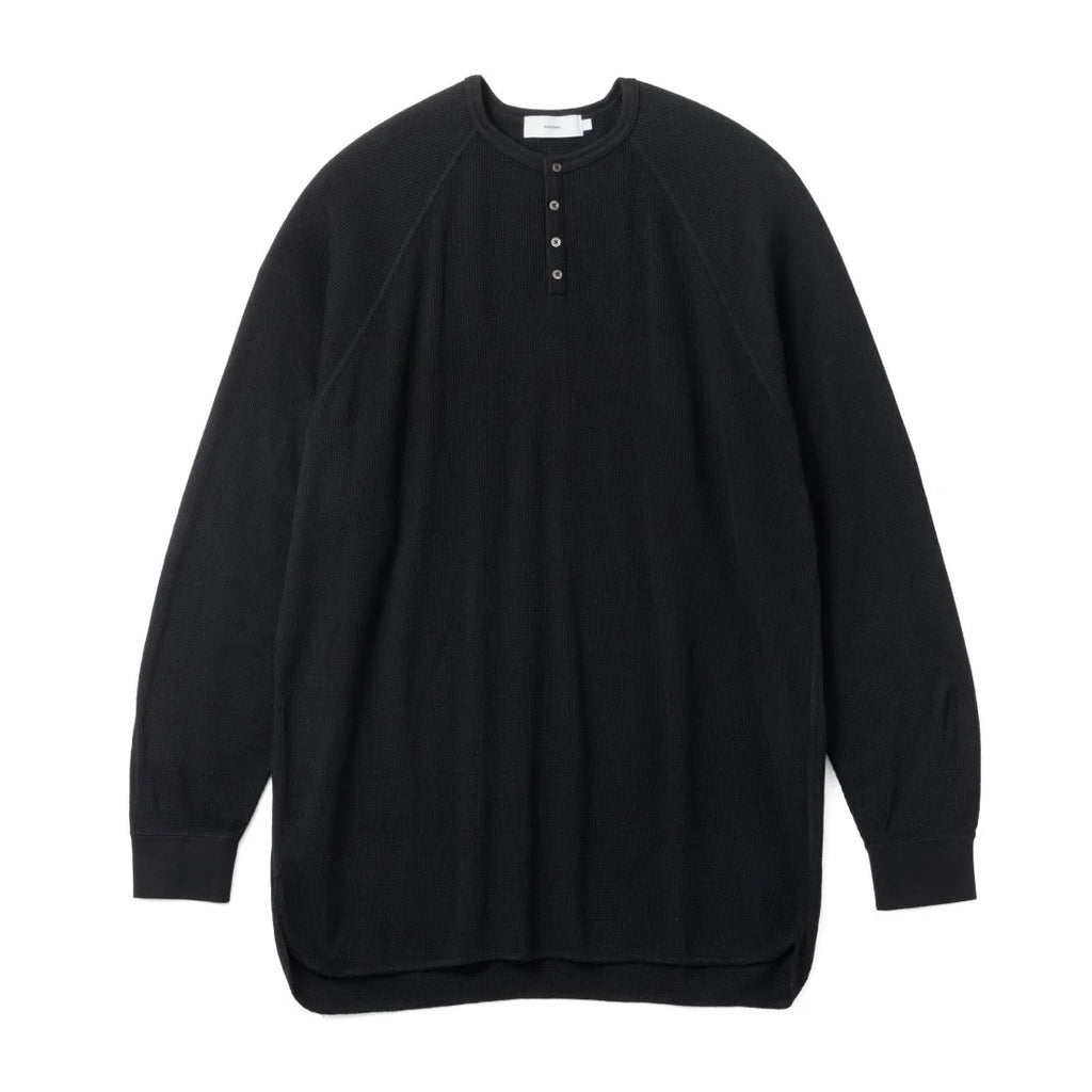 Graphpaper / Waffle L/S Henley Neck Tee (GU233-70136B)