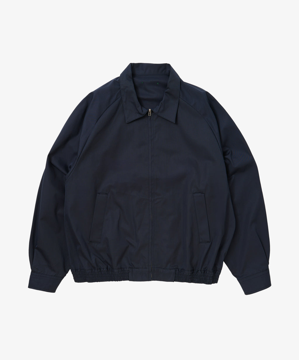 zip up blouson gabardine navy