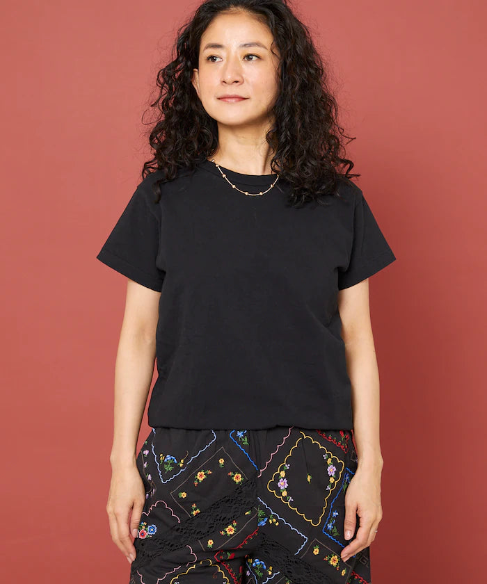 Oil Cut Processing Crew Neck T-Shirt