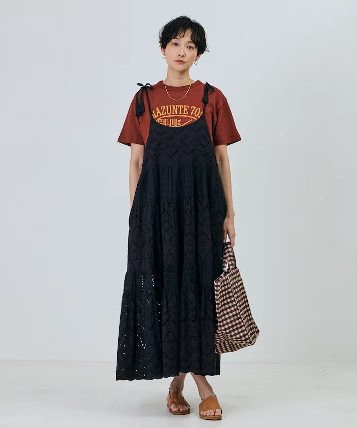 India Shifraretiard Shoulder Ribbon Camisole Dress