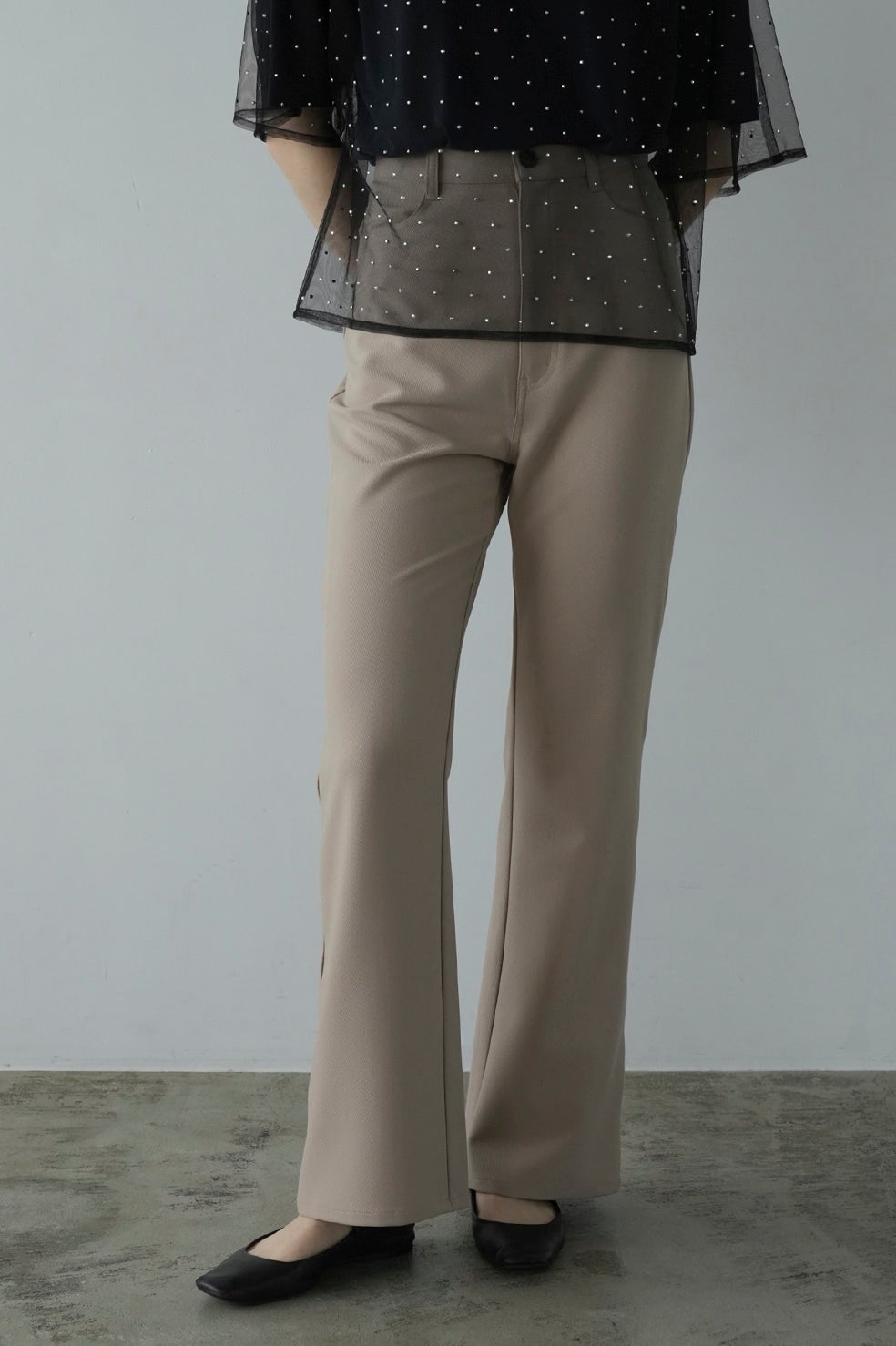 SIDE HOLE BELL BOTTOM PANTS