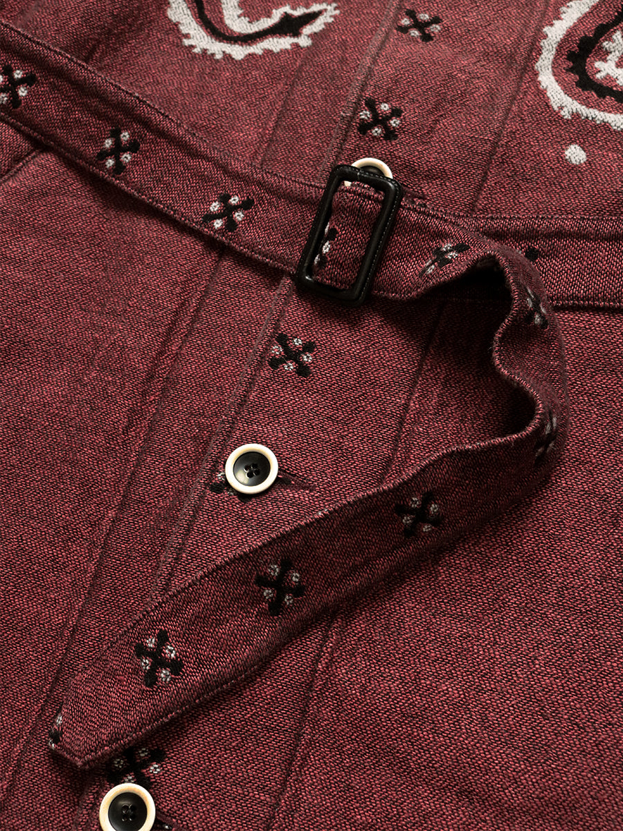 Rug Paisley Pattern Linen Wool Dragging Coat