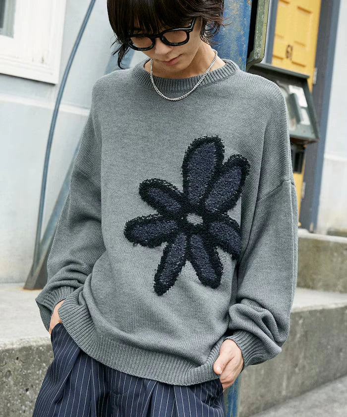 Boucle Flower Pullover Knit [Limited Edition]