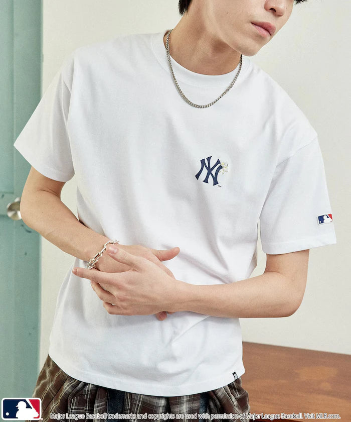 MLB One-Point Flower Embroidery T-Shirt