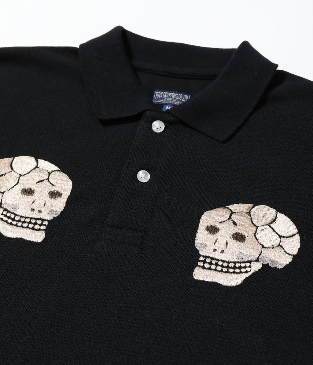 Suka Polo Shirt Embroidered 'Skull & Snake'