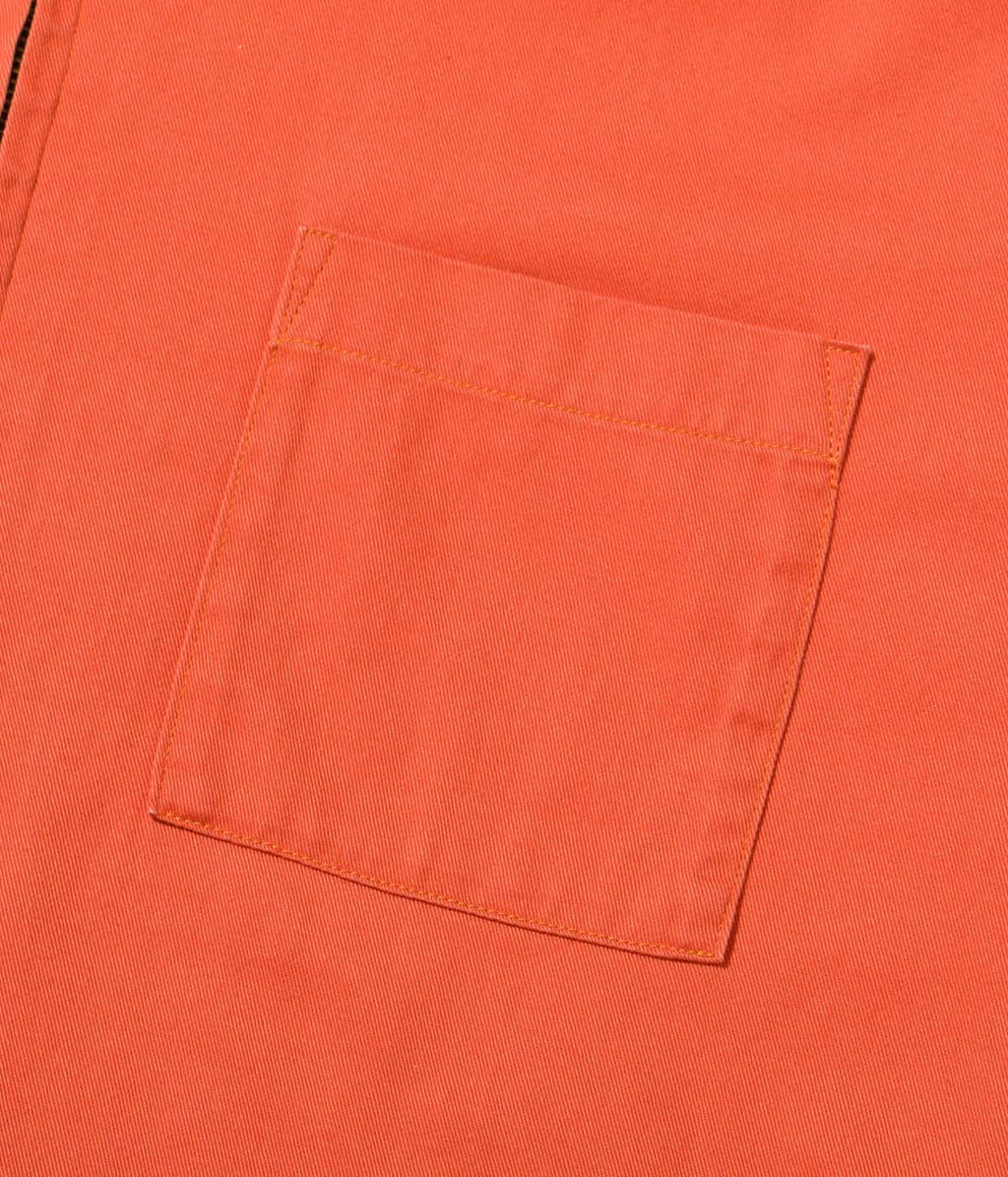 MODUCT COTTON TWILL SCRAB SHIRT with STENCIL PRINT AGING MODEL