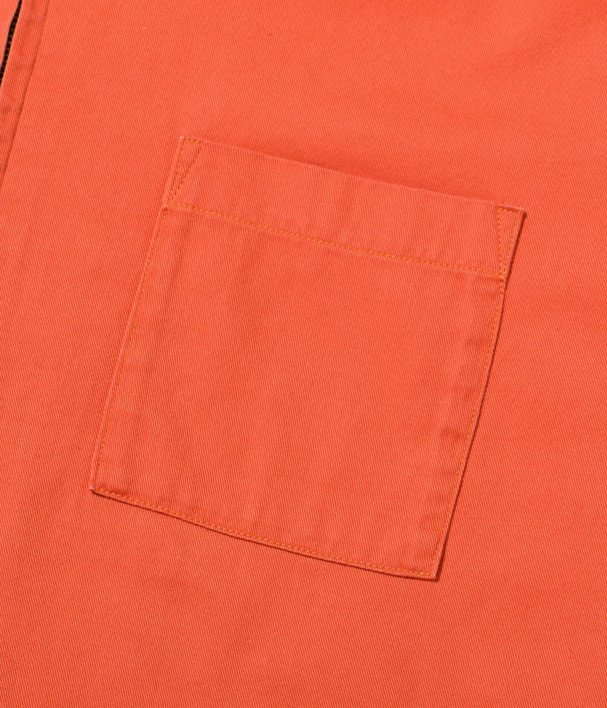 MODUCT COTTON TWILL SCRAB SHIRT with STENCIL PRINT AGING MODEL