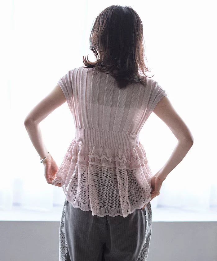 Japan Made Whole Garment Peplum Top