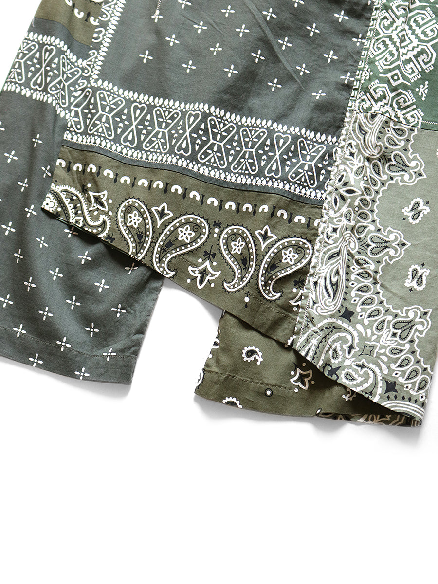 Gauze Bandana Patchwork pt Wrap Pants