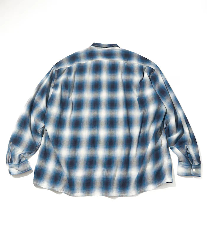 Magazine Pocket Open Collar Shirt(Ombre)