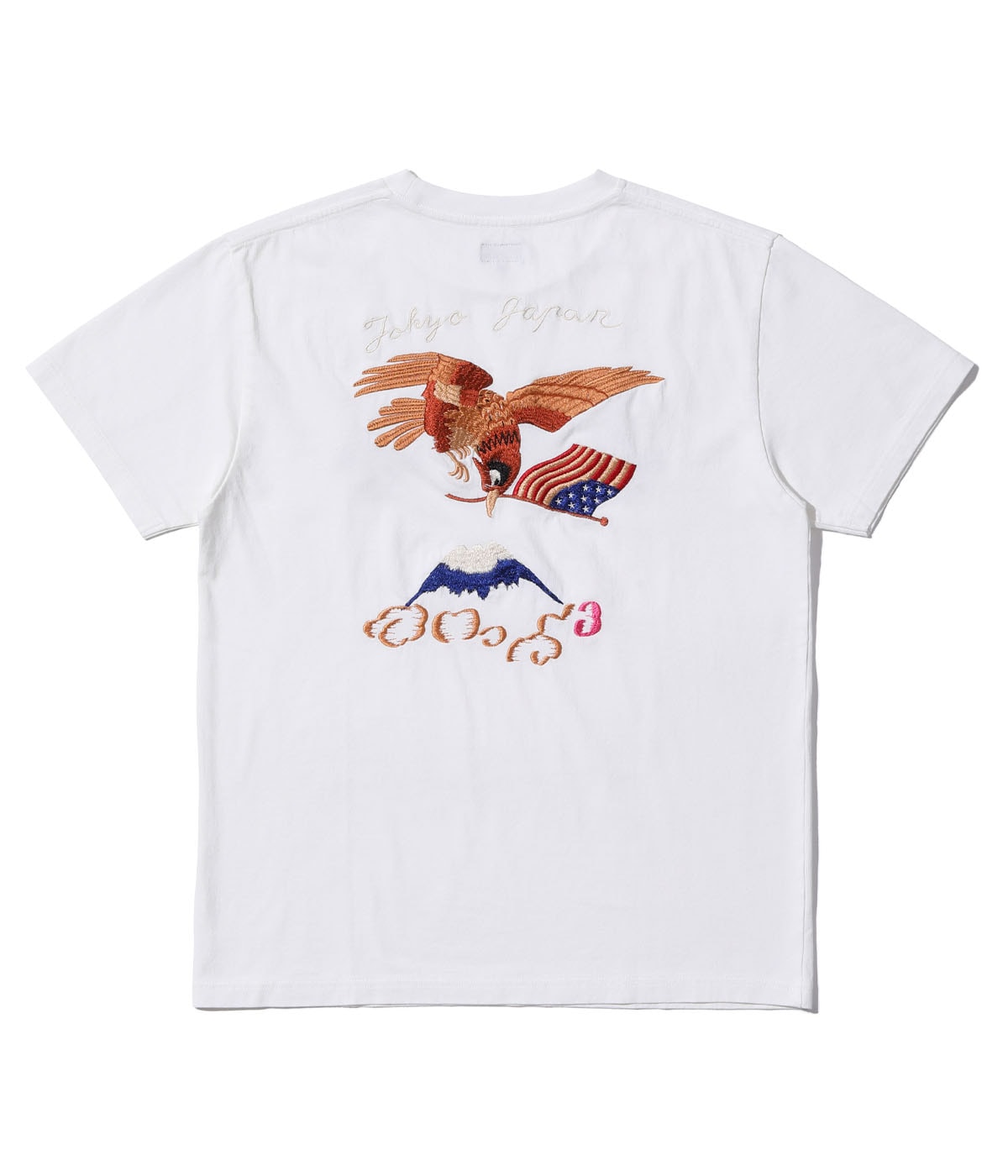 SUKA T-SHIRT EMBROIDERED “EAGLE & Mt. FUJI”