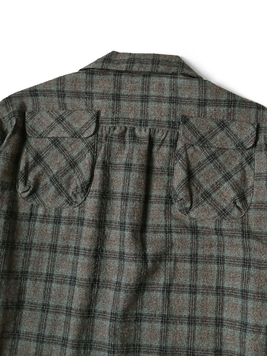 Wool Check Friend Pocket Board Shirt
