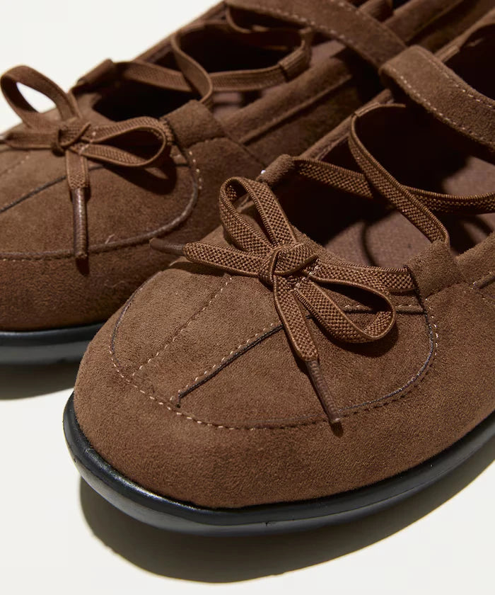 Lace-up ballet shoes